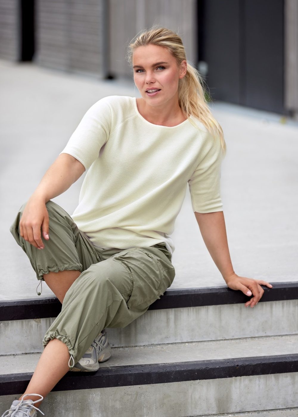Tröja kort ärm offwhite