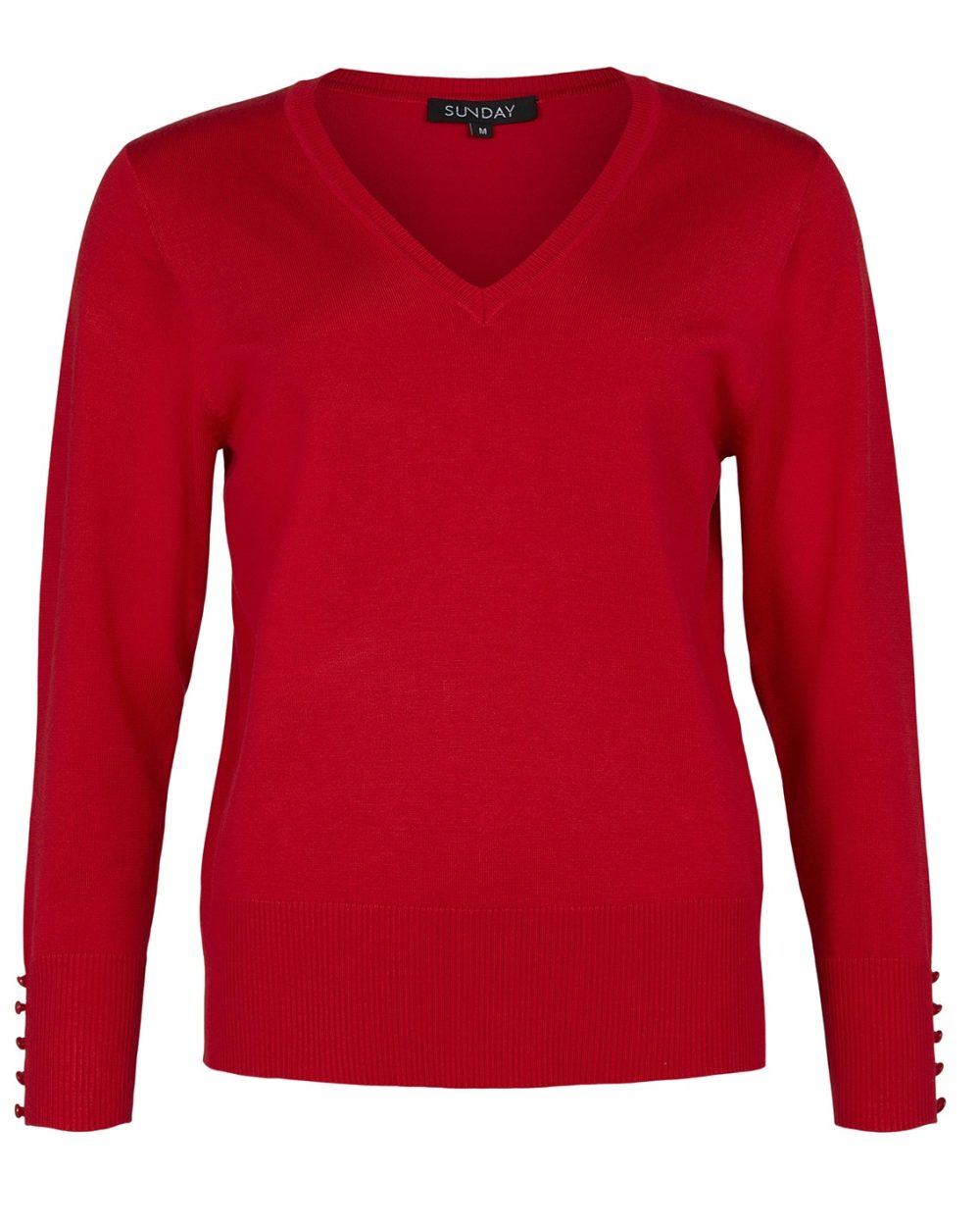 Pullover v-hals persian red