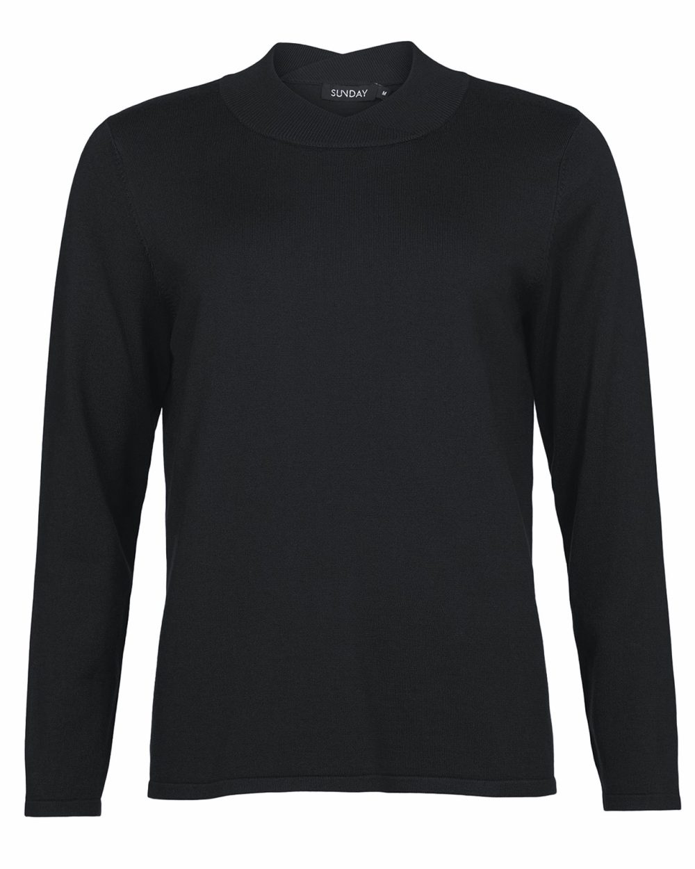 Pullover tunnstickad black