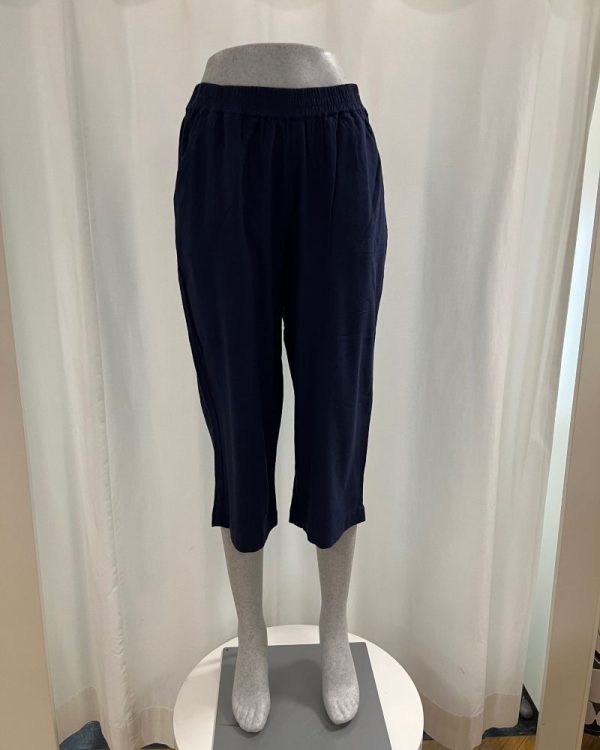 Linnebyxor capri royal blue