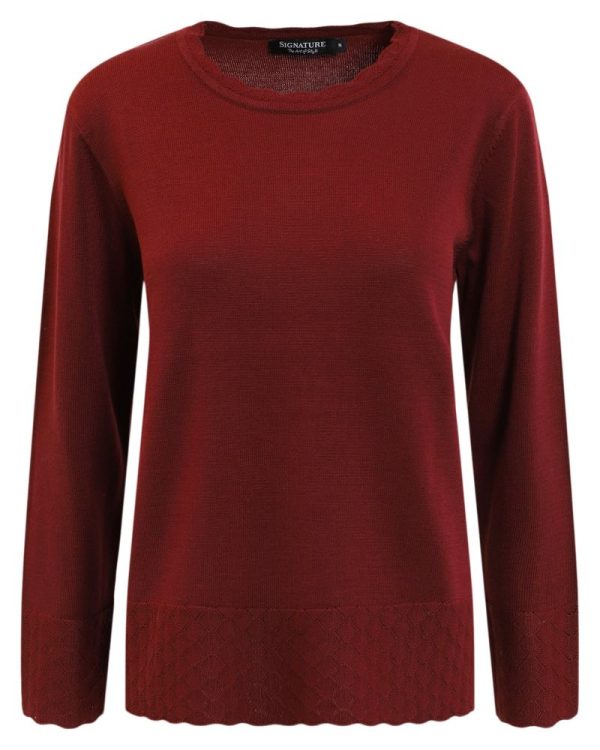 Jumper Signatur Vinröd