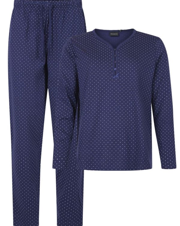 Blå prickig pyjamas från Brandtex