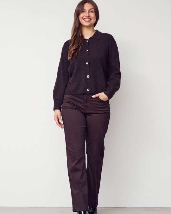 Isay Long Straight Pant Vinröd