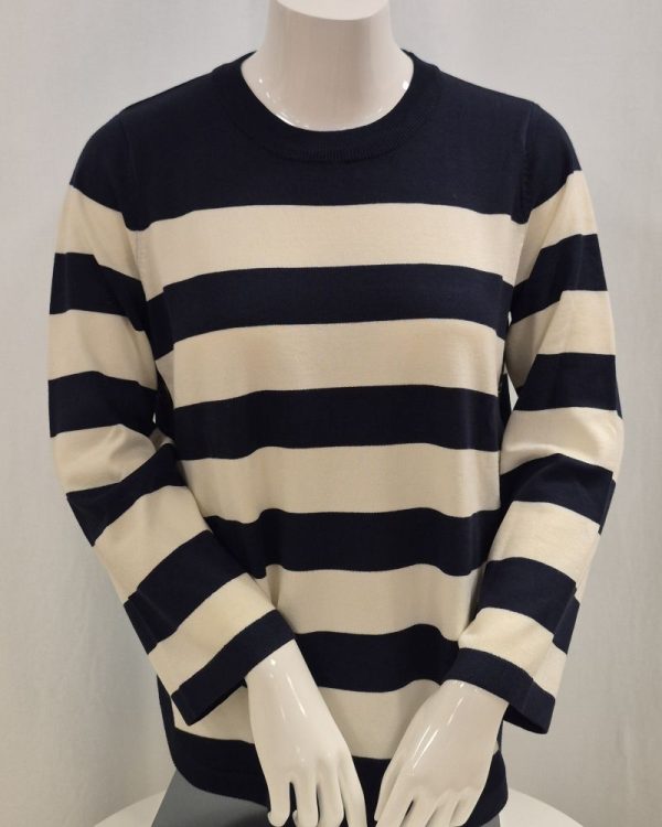 Pullover randig Marinblå