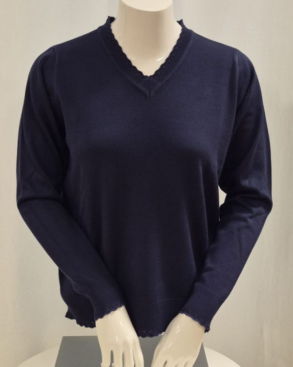 V-ringad pullover Marinblå