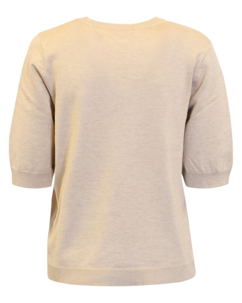 Kortärmad Pullover Sand - Bild 2