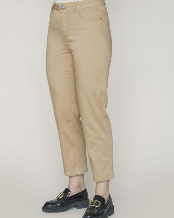 Isay 7/8 straight pants Sand