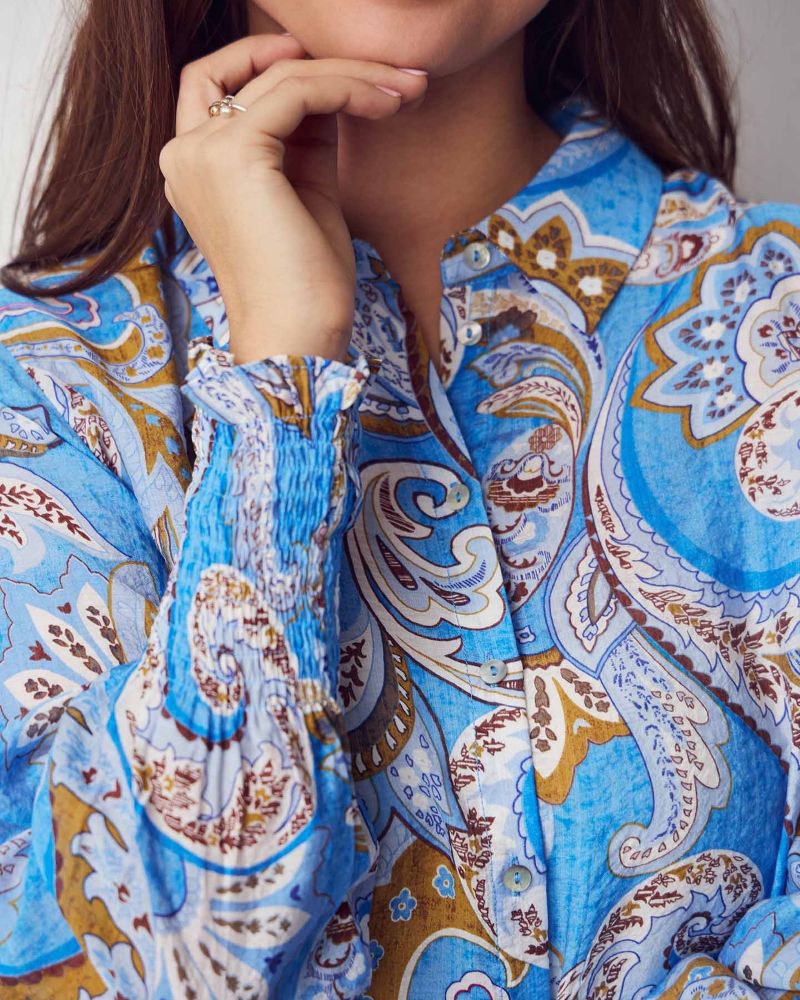 Lotta smock blus Blå - Bild 3