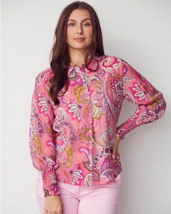 Lotta smock blus Rosa