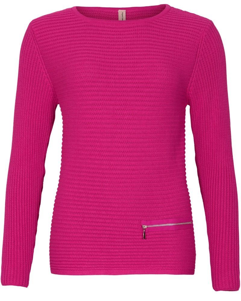 Jumper organic cotton cerise