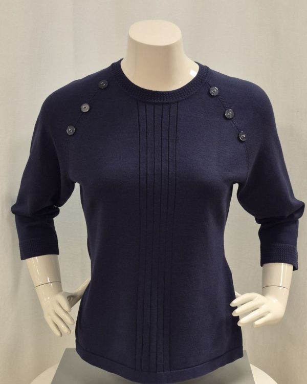 Pullover 3/4 ärm Marinblå