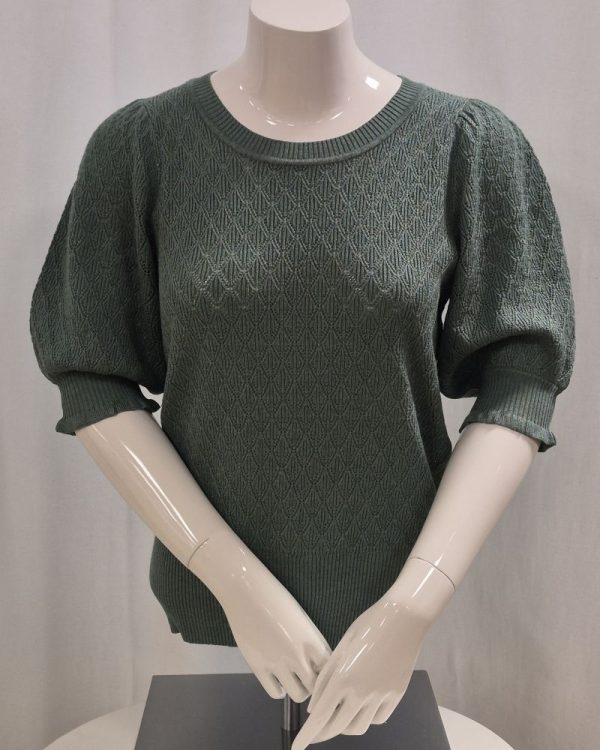 Pullover kort ärm grön