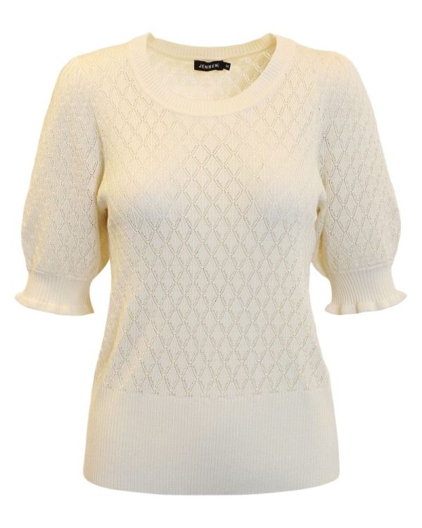 Pullover kort ärm Offwhite