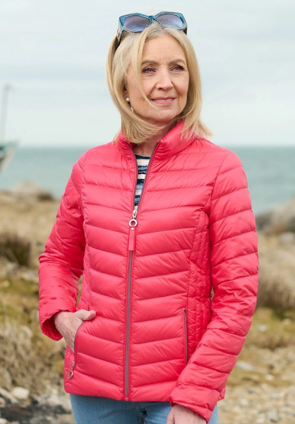 Lättdunsjacka Hallon