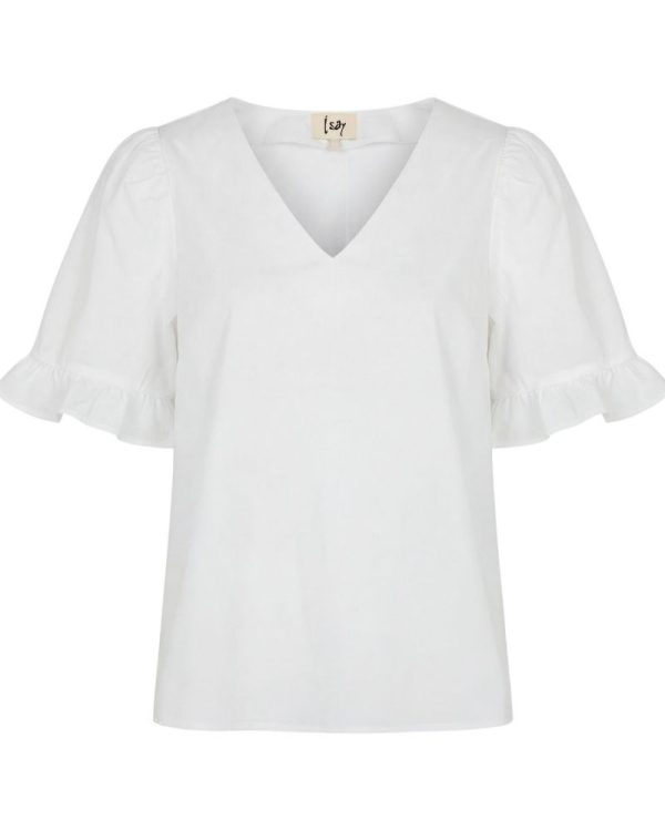 Sigga volangblus Vit