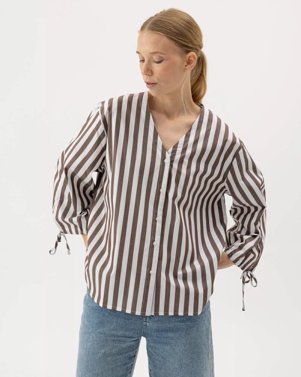 Blus Marie Holebrook Brun