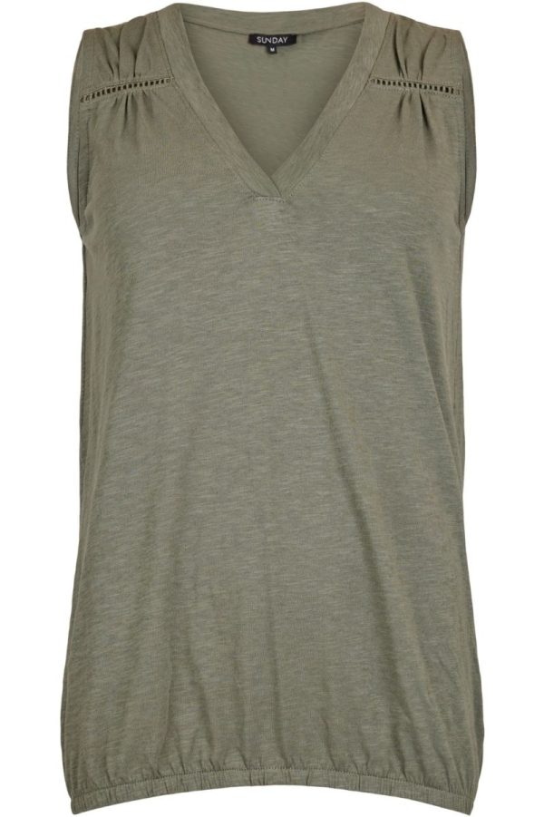 Grönt / Charcoal Gray linne 100% bomull