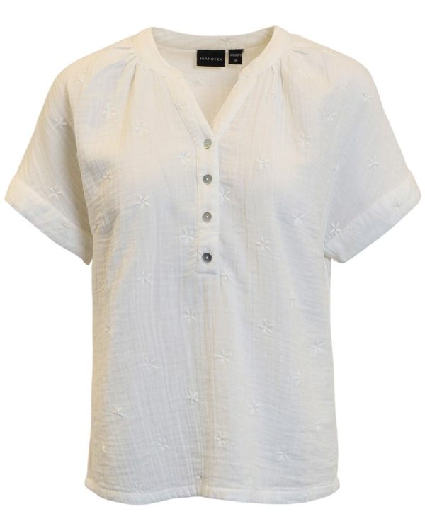 Blus i 100% Bomull Offwhite