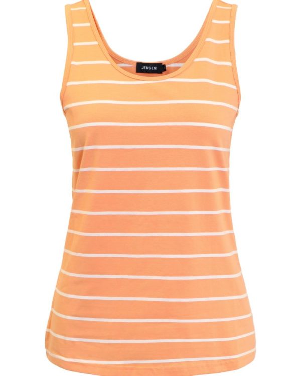 Randigt linne Orange
