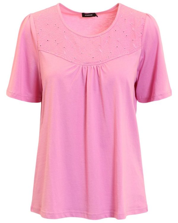 Topp med puffärm Rosa