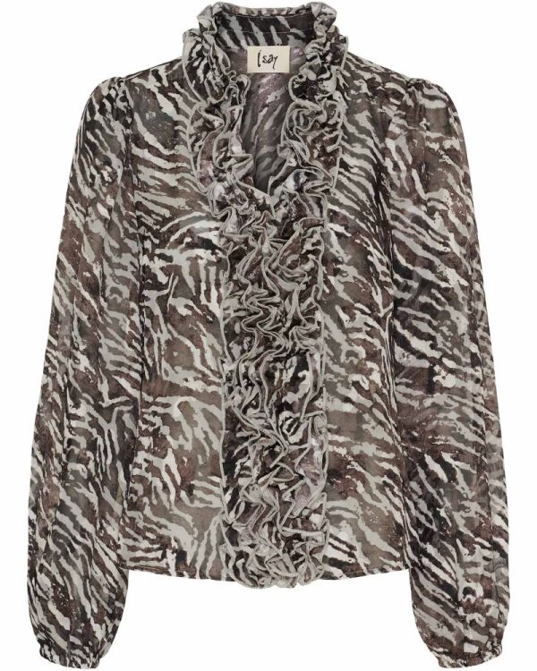 Vibse kråsblus brun
