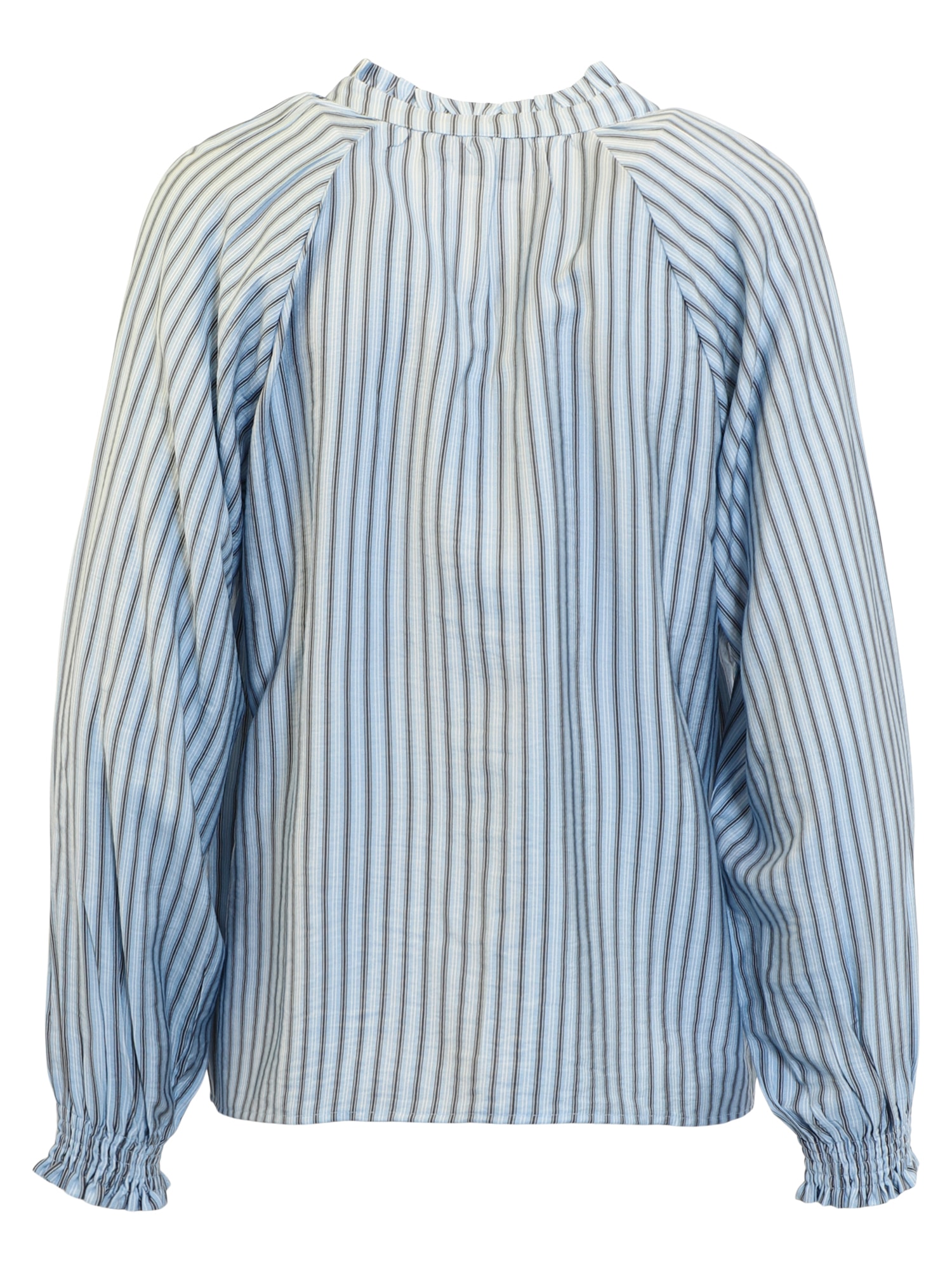 Blus med kinakrage himmelsblå - Bild 2
