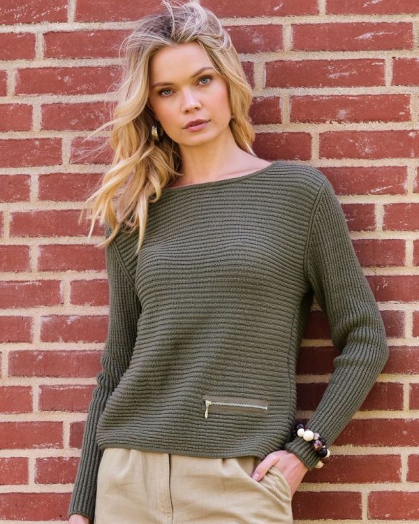 Jumper organic cotton Loden Green