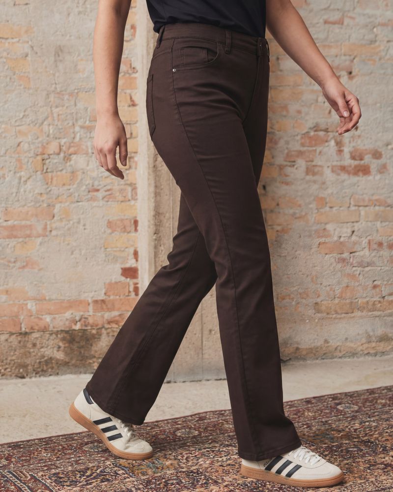 Isay Flare Coated Pant Brun - Bild 2