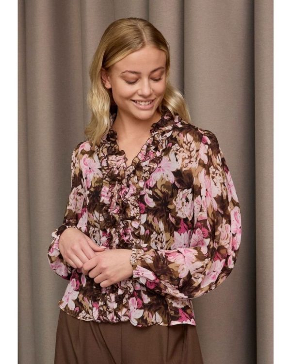 Vibse Ruffle Blouse Rosa