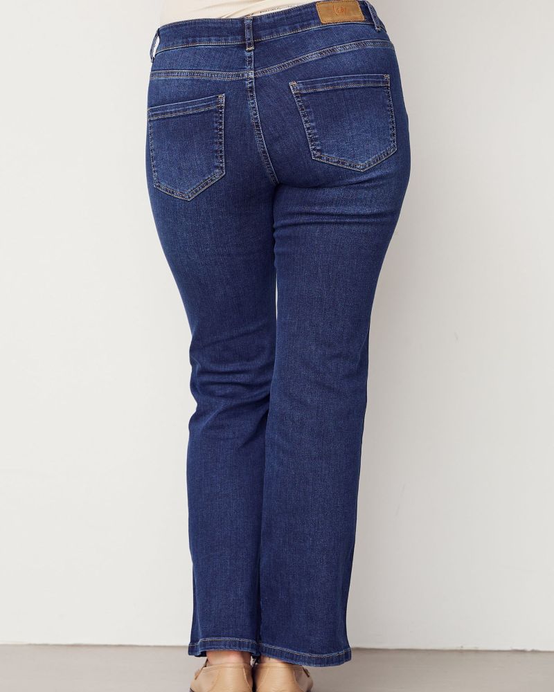 Komo Flare Button Jeans Mörk denim - Bild 2