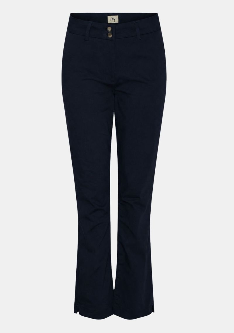 Chino Högmidjad Navy